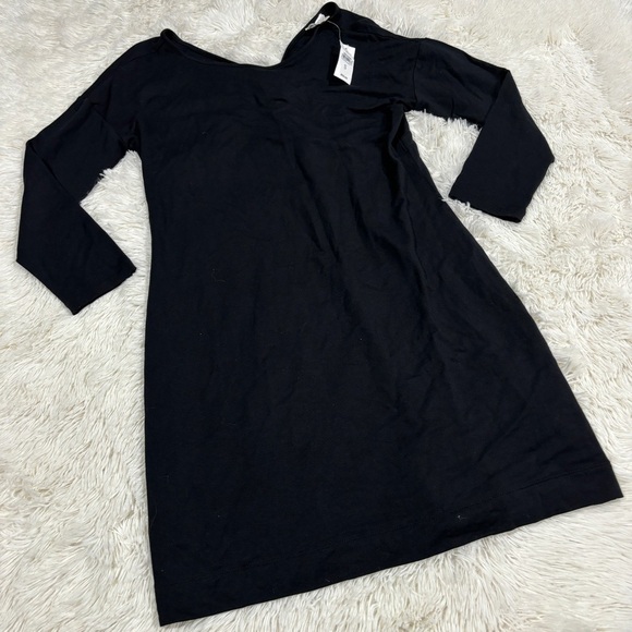Loft Outlet NWT Lounge Black Fleece Lined Soft Warm Twist back Size Small - Picture 3 of 12